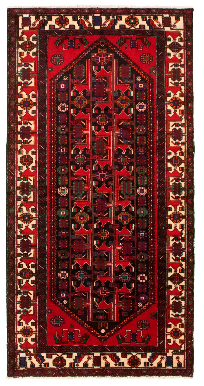 Vintage Hand-Knotted Area Rug 5’1″ x 9’11” Traditional Wool Carpet