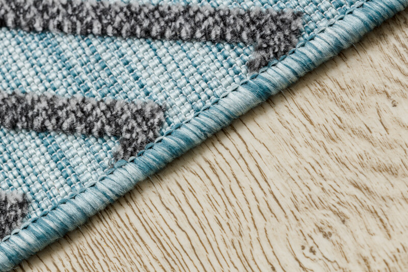 Modern Rug ” BOTANIC ” Strukturell Exterior Spring Aqua Practical