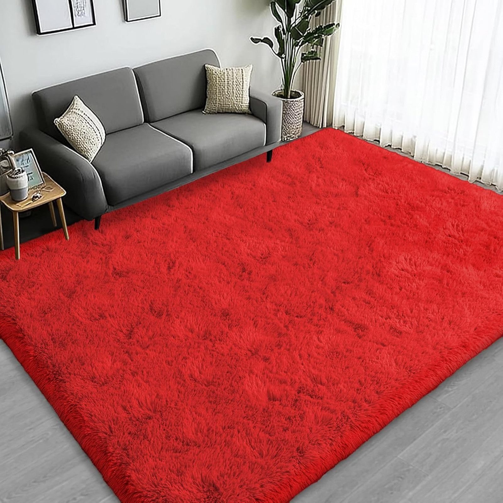 Large Area Rug for Living Room Bedroom 5×7 Feet Fluffy Shag Carpet Fuzzy Plush