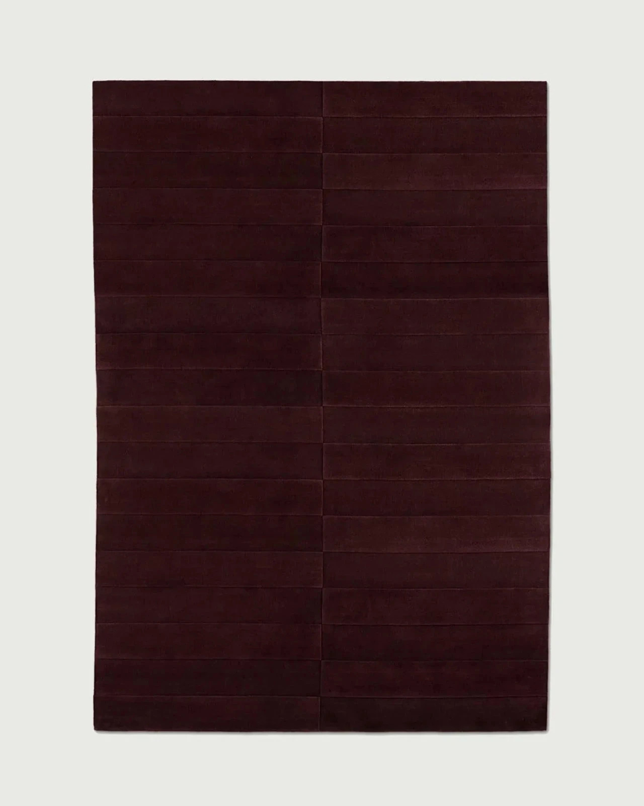 Hand-Tufted Burgundy Wool Area Rug: Modern Wine Red Area Rug Handmade Carpet