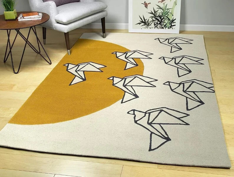 Hand Tufted Nz Wool Modern Handmade Modern Style for living room rug etc..