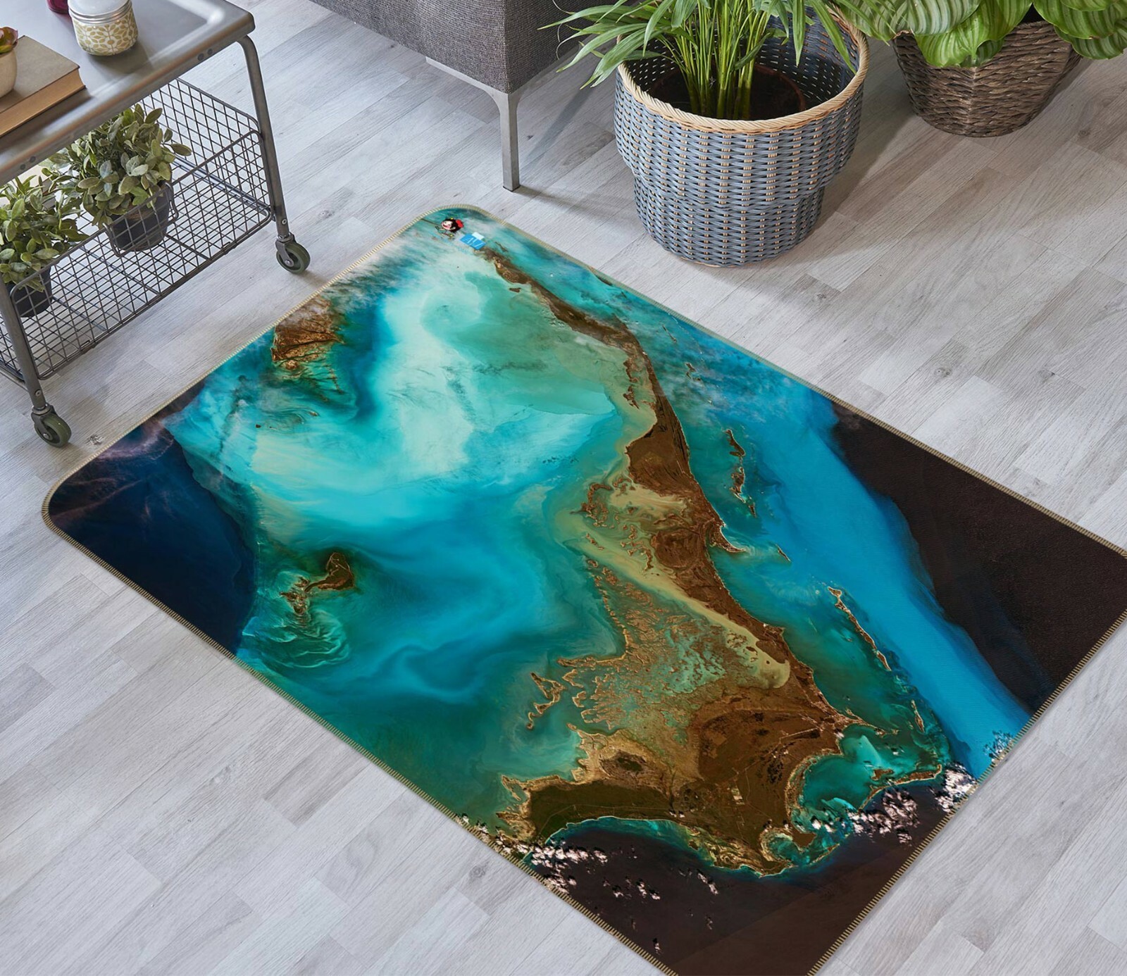 3D Blue Art Texture ZHUA558 Game Non Slip Rug Mat Photo Carpet Amy