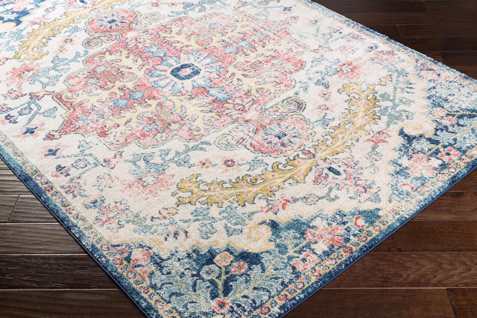 Livabliss Odelia Vintage Bohemian Runner Area Rug,2’7″ x 7’3″,Garnet/Navy