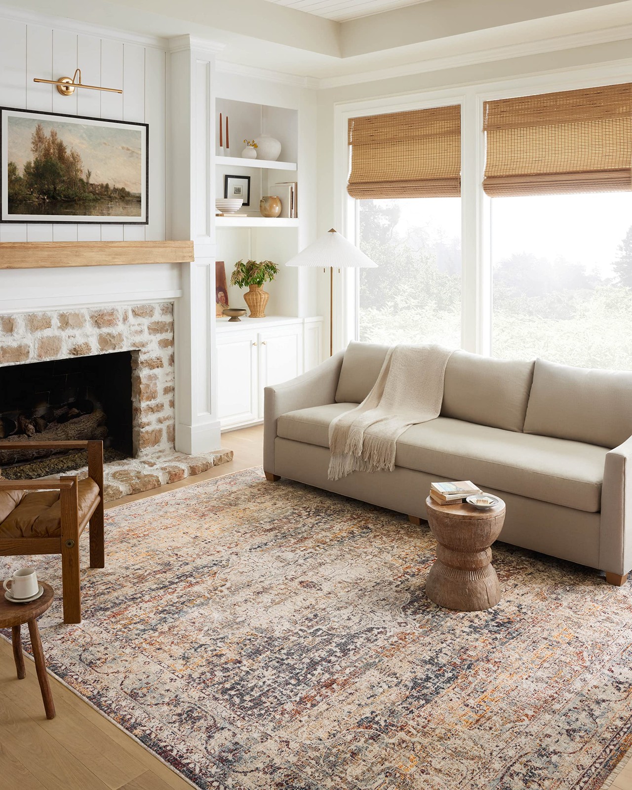 Loloi Sorrento Collection Sor-04 Natural/Multi 3-11 X 3-11 Round Accent Rug