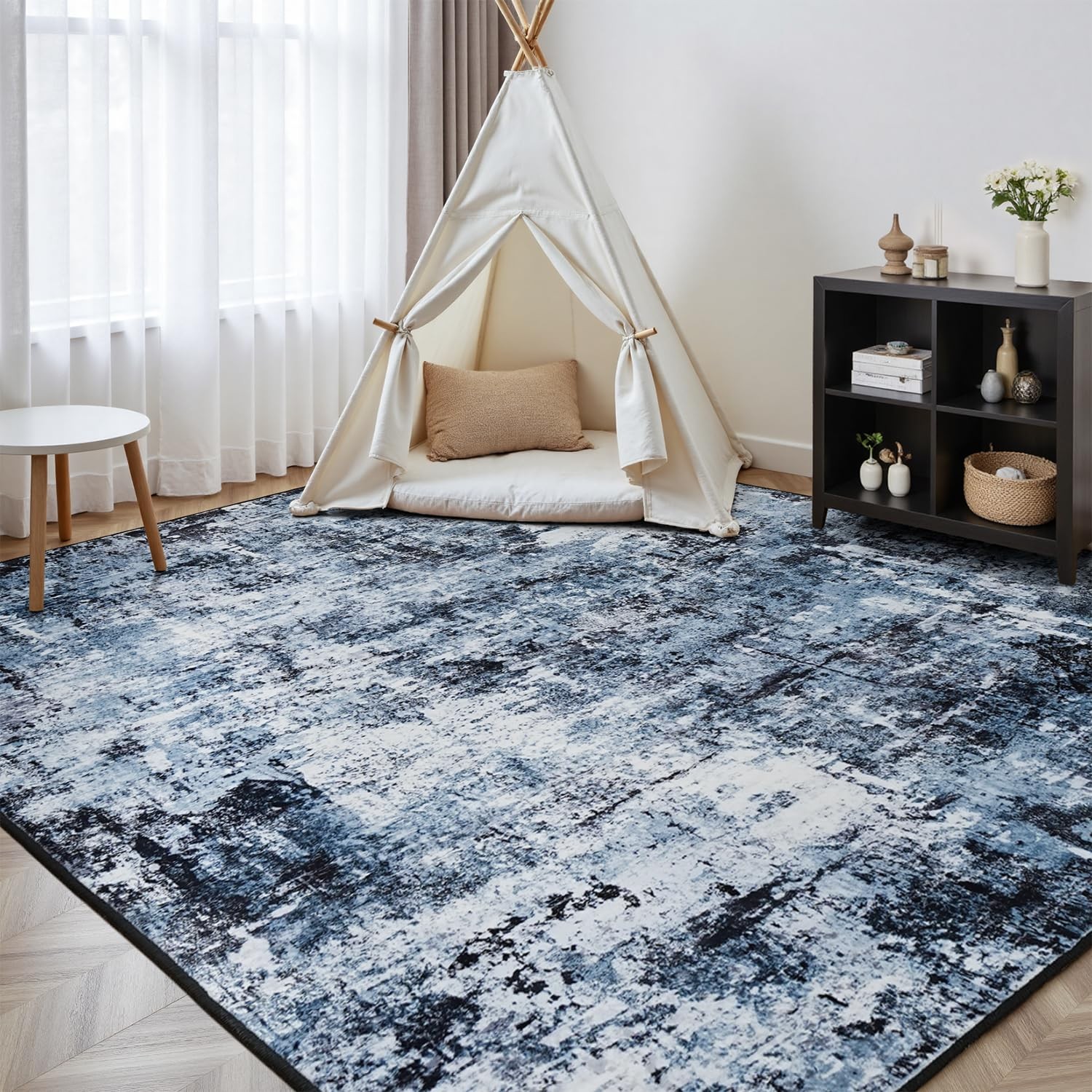 8×10 Area Rugs for Living Room, Washable Large Rug Stain-Resistant Low Pile, …