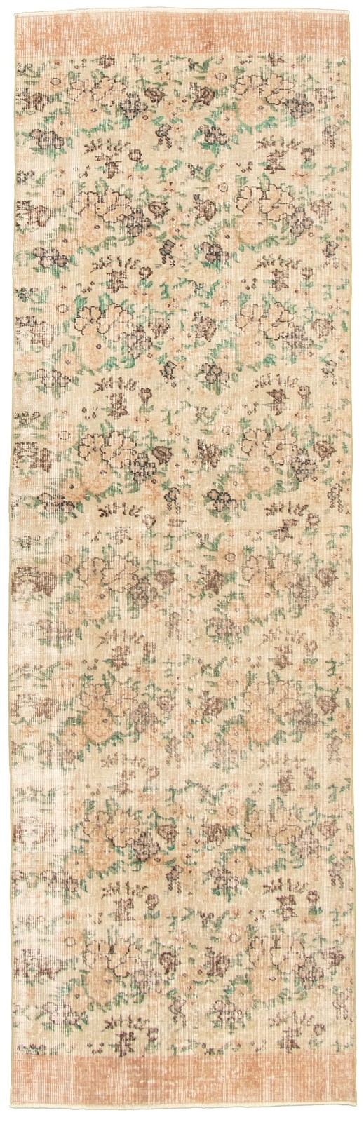 Vintage Hand-knotted Runner Rug 3’2″ x 10’2″ Traditional Oriental Wool Carpet