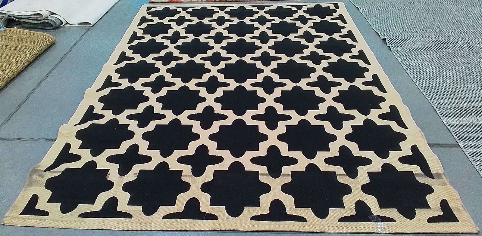 BLACK / BEIGE 8′-0″ x 11′-0″ Stained Rug, Reduced Price 1172804757 CY6913-266-8