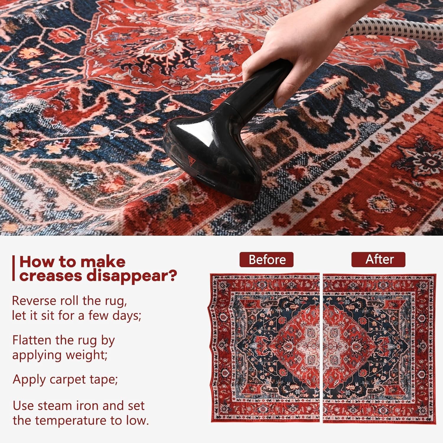 Yj.Gwl Large Area Rug For Living Room 6X9 Machine Washable Boho Rug For Bedroom