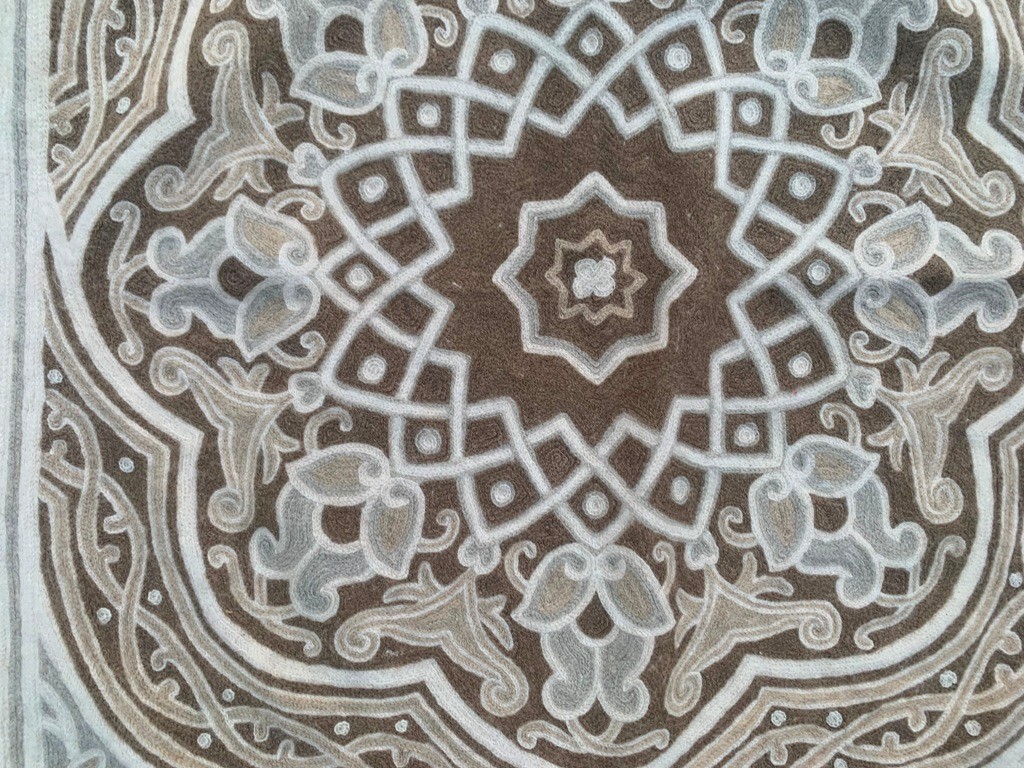 Vintage French Style Medallion Aubusson Needlepoint Area Rug 3×5 ft Free Ship