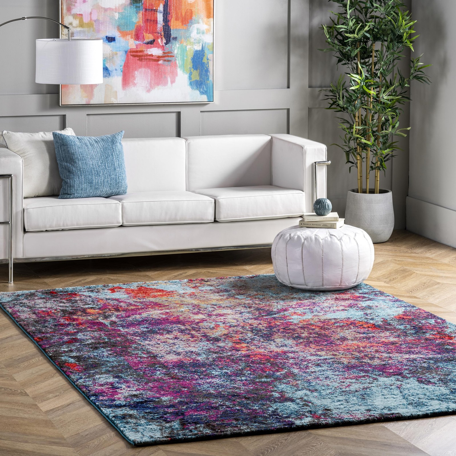Reva Colorful Abstract Accent Rug, 3×5, Multi