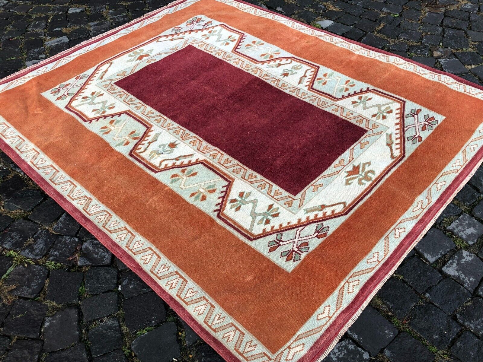 Handmade rug,Turkish rug,Wool rug,Boho decor,Vintage area rug 5,0 x 5,9 ft