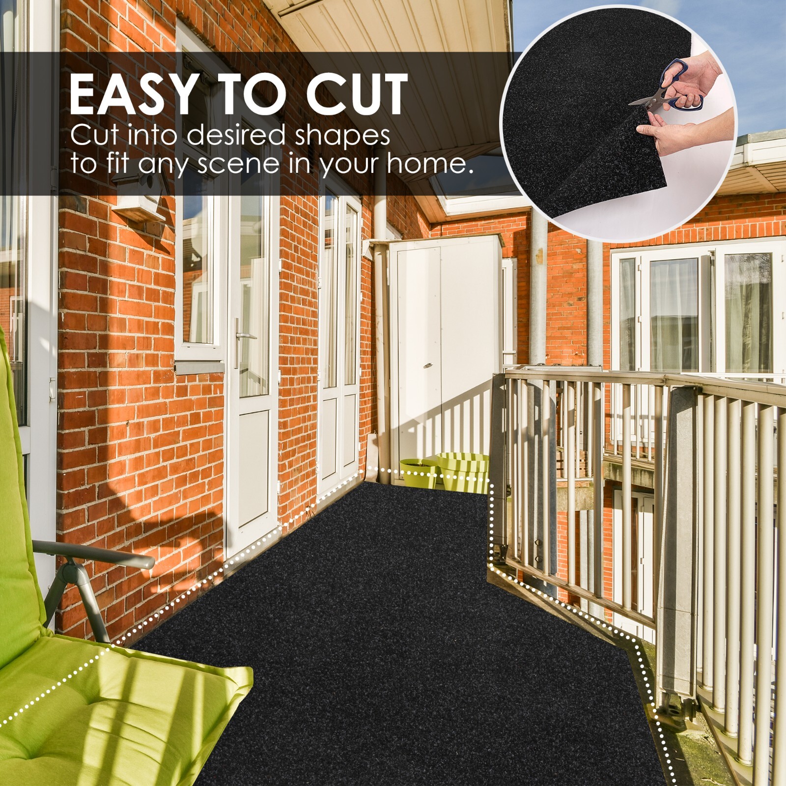 Area Rugs for Living Room or Bedroom, Black Carpet Runner Rug Indoor Mat