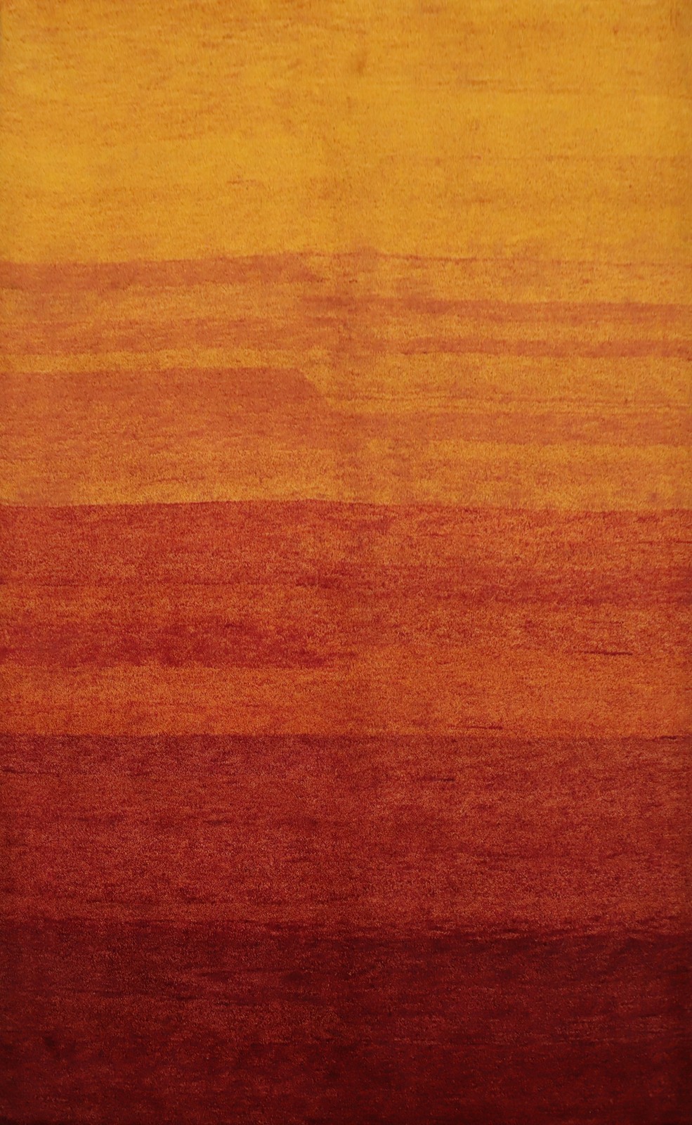 Warm Gradient Hand-knotted Modern Area Rug 6×8 with Captivating Sunburst Hues