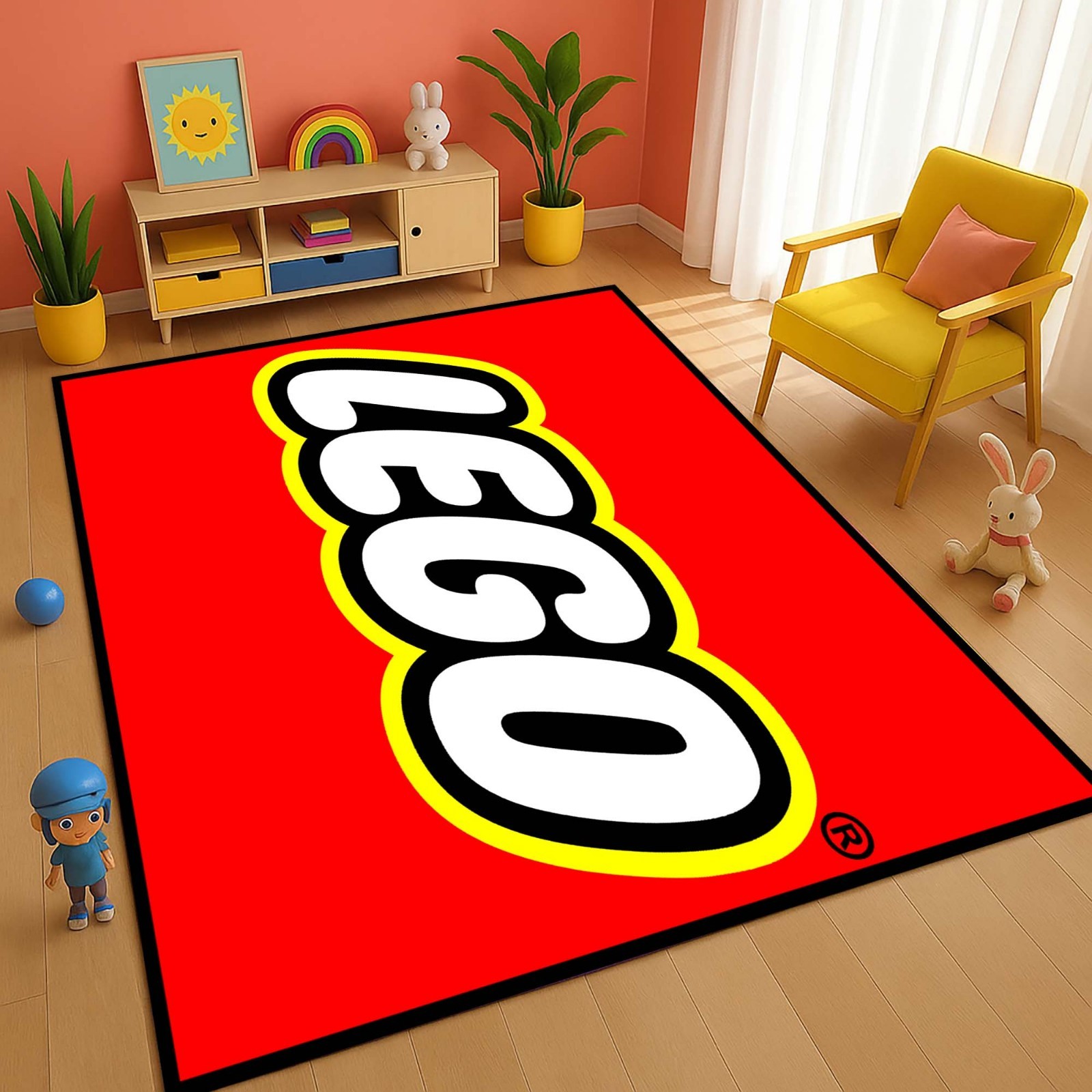 Building Blocks Rug, Playful Rug, Kids Room Decor, Toy Theme, Fun Design, LEGO