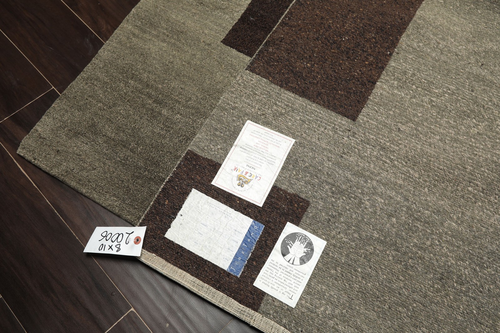 8×10 Tibetano Hand Knotted Wool & Silk Celadon Tibetan Modern Rug