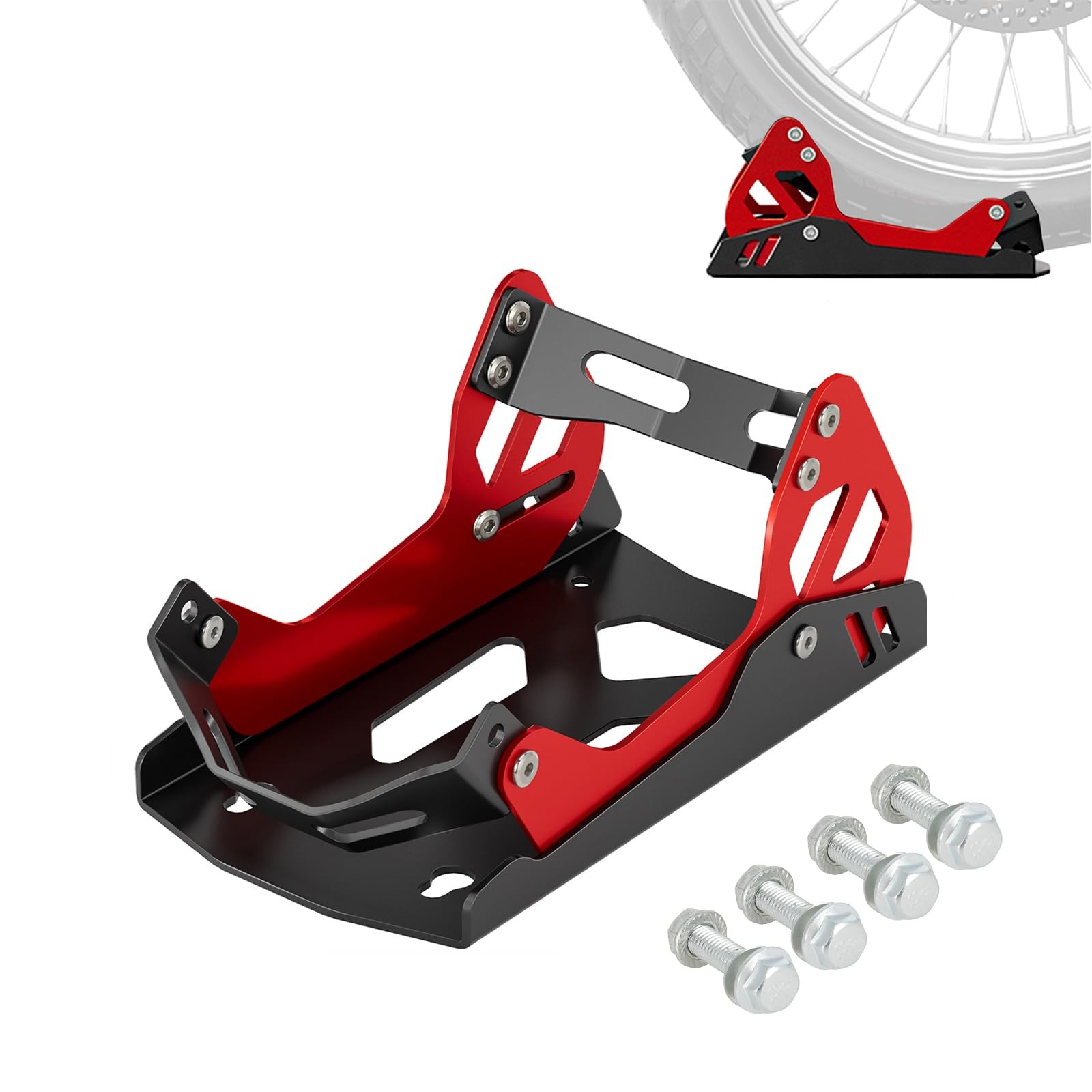 Motorcycle Wheel Chock Portable Adjustable 1800 lbs Capacity for 8″21″ Wheels