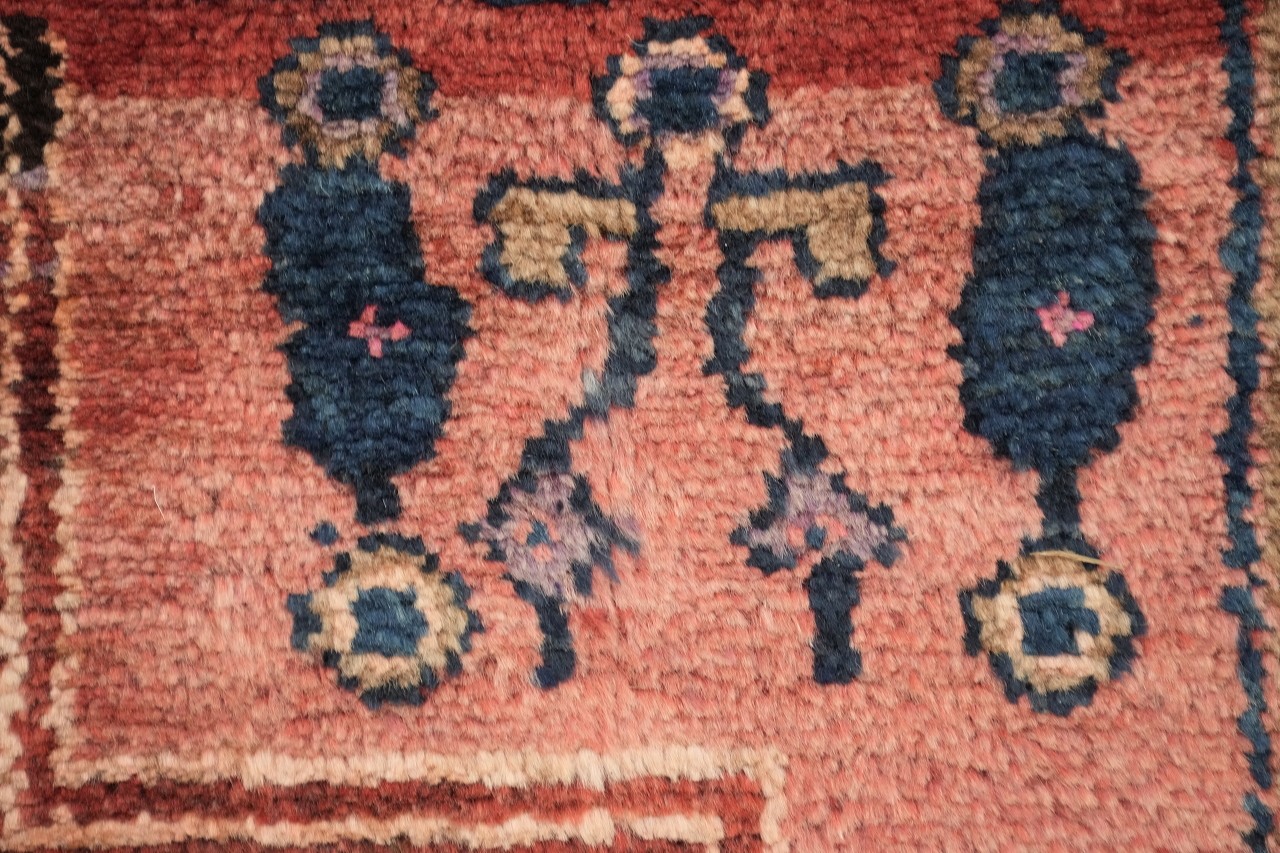 5×9 Hand-Knotted Wool Medallion Coral & Black Are Rug