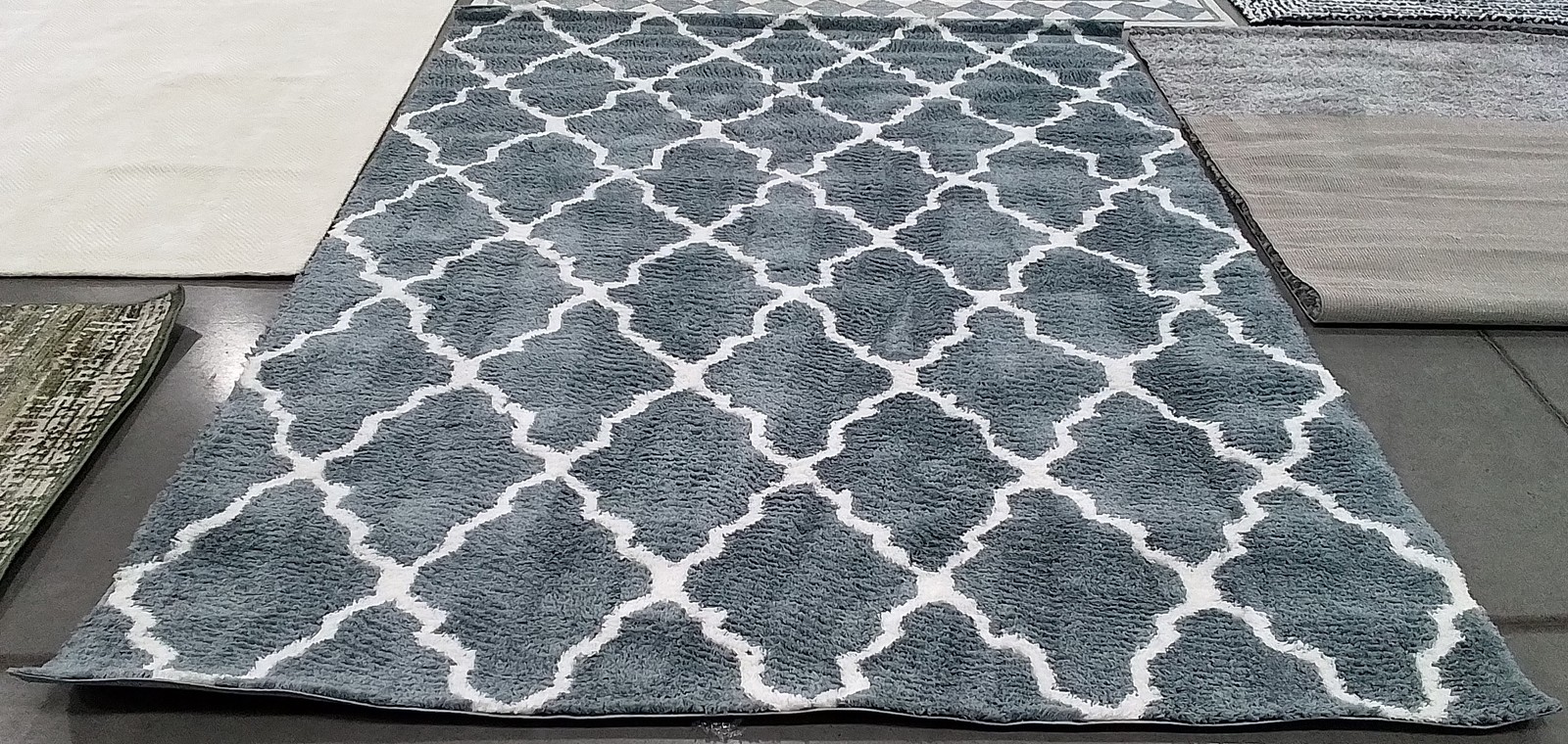 BLUE RUST / IVORY 8′-0″ x 10′-0″ Flaw in Rug, Reduced Price 1172794031 BER575M-8
