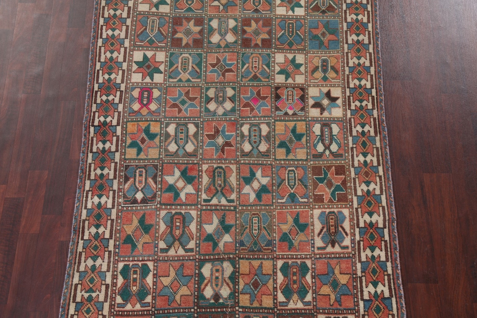Vintage Garden Design Bakhtiari Tribal Traditional Hand-knotted Area Rug 5×9