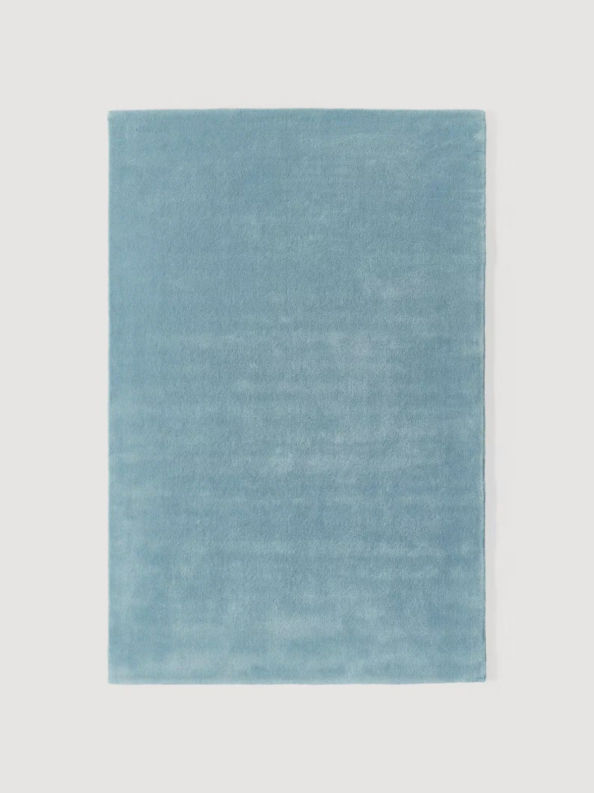 Hand Tufted Wool Area Rug | Solid Light Blue | Guest Room | living Room