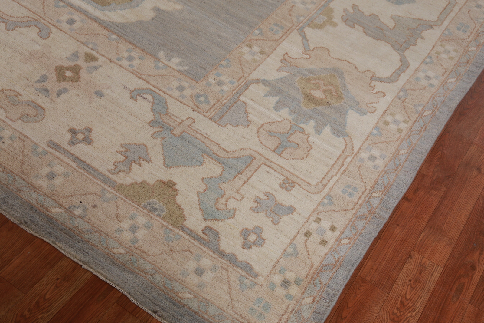 Vegetable Dye Traditional Oushak Turkish Rug Hand-Knotted Large Rugs 12×15 ft