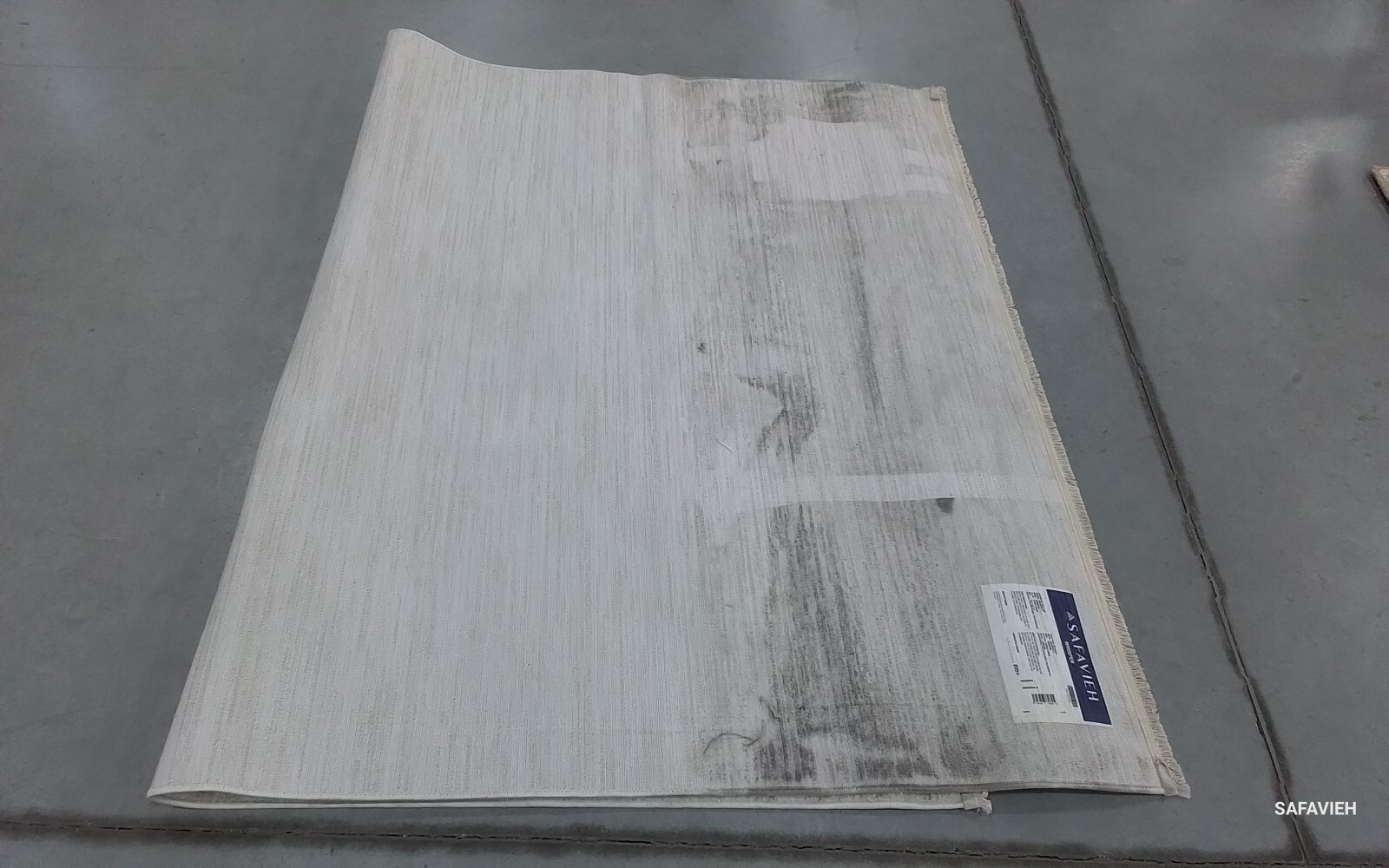IVORY / BEIGE 5′-3″ x 7′-6″ Stained Rug, Reduced Price 1172762571 WHS584A-5