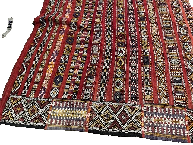 Vintage Moroccan Berber Kilim Flatweave Wool Rug, Handwoven