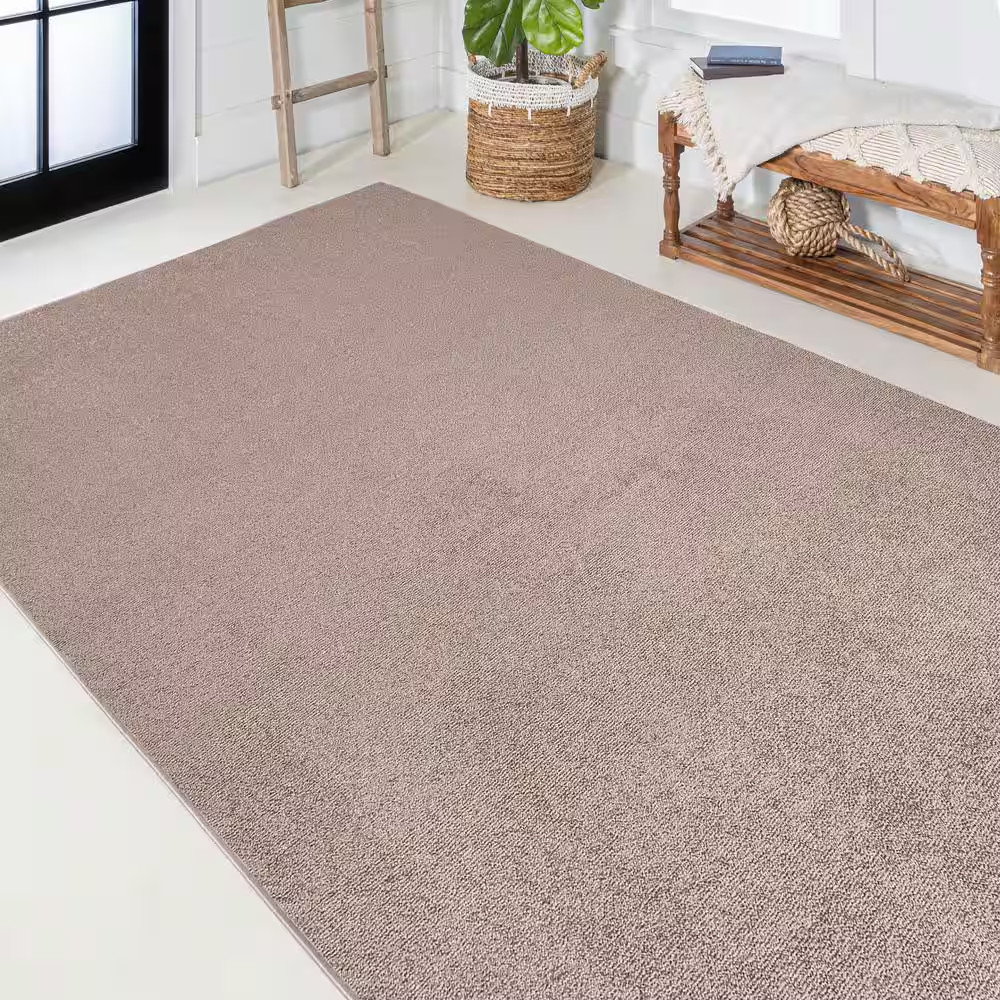 Haze Solid Low-Pile Brown 8 Ft. X 10 Ft. Area Rug