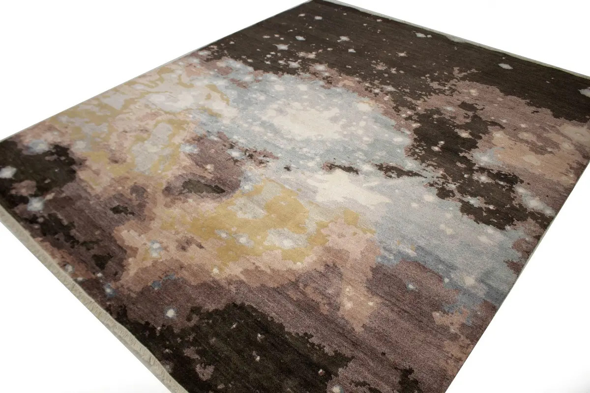 8X10 Multicolored Modern Rug Abstract Galaxy Design Contemporary Decor Carpet