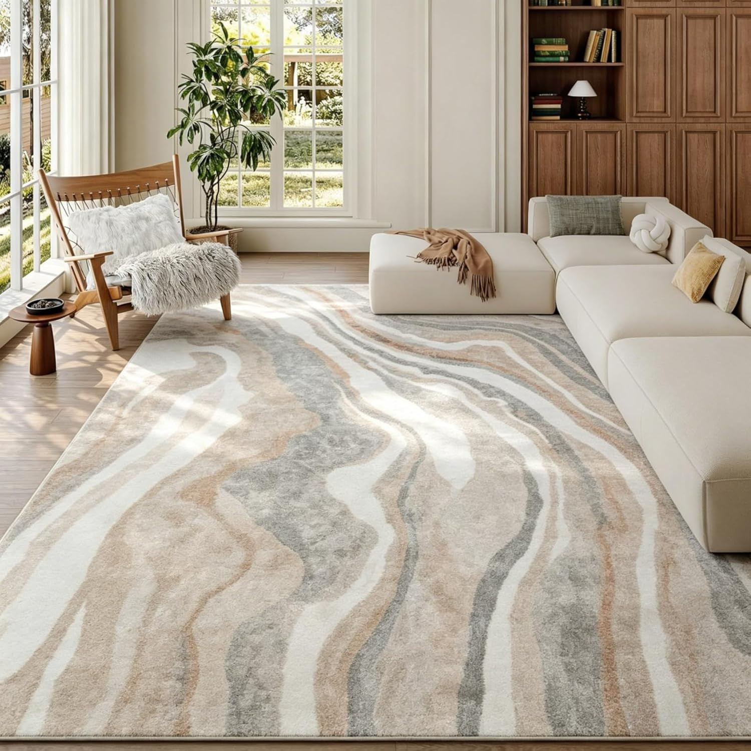 Soft 6X9 Machine Washable Area Rug – Stain Resistant, Non-Slip, Pet Friendly
