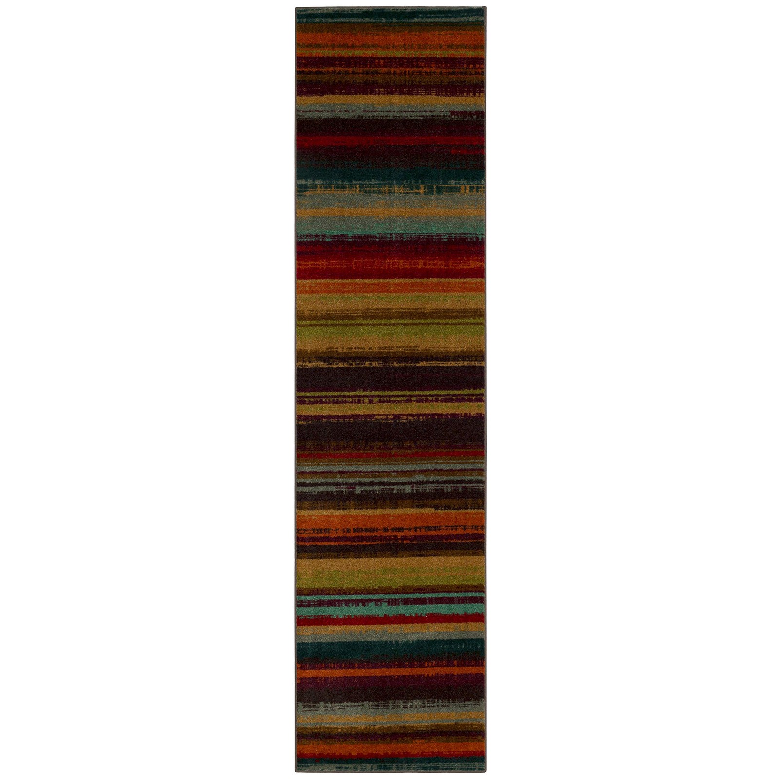 Boho Stripe 2′ x 8′ Area Rug – Multicolor – Perfect for Living Room, Dining R…