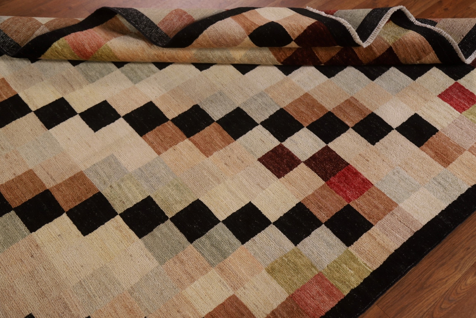 Modern Gabbeh Kashkoli Accent Rug Hand-made Wool Carpet 5×6 ft