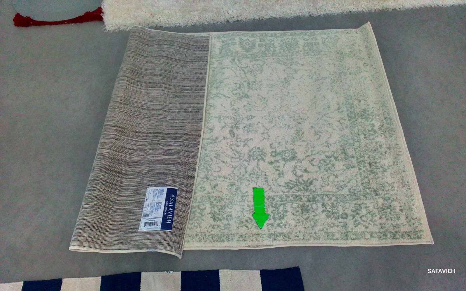 IVORY SAGE 4′-0″ x 6′-0″ Damaged Binding Rug, Reduced Price 1172773936 ADR109V-4