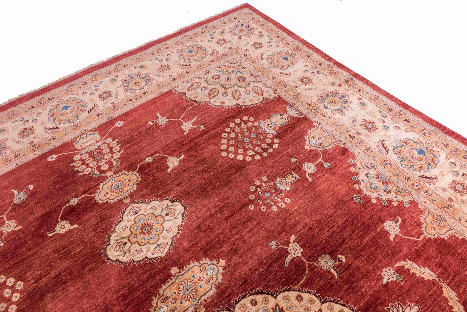 Afghan Ferahan Ziegler 300×400 Carpet Handknotted Red Medallion Wool
