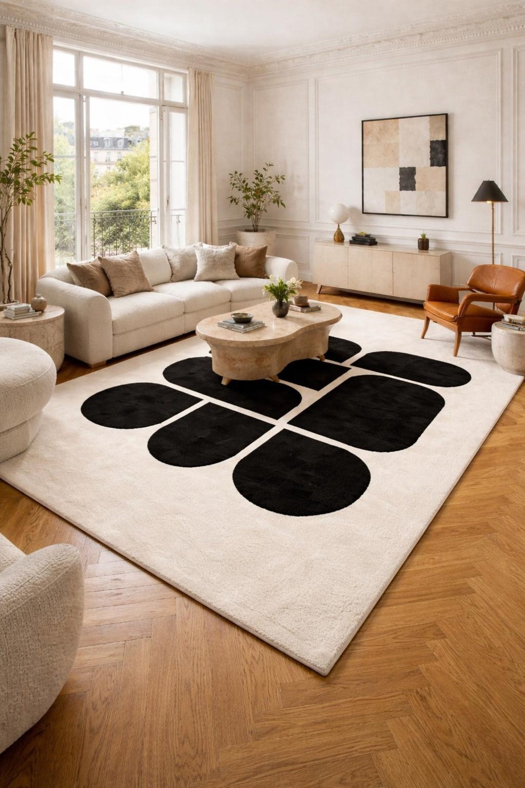 Designer Rug | Irregular Rug | Wool area Rugs | Living Room Rug | Tufted A185