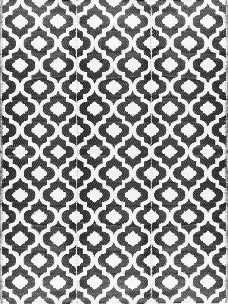 B-USA Outdoor Rugs Plastic Straw Patio decor rv Camper Mat Waterproof Black
