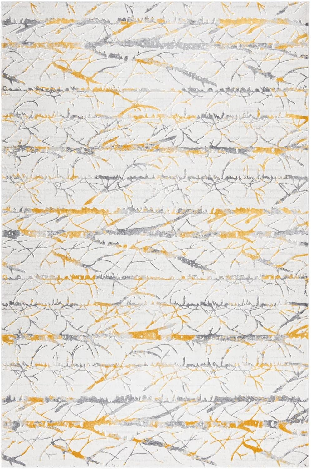 Finsbury Collection Area Rug – Anne 5’3″ x 8′ Yellow & Gray/Ivory