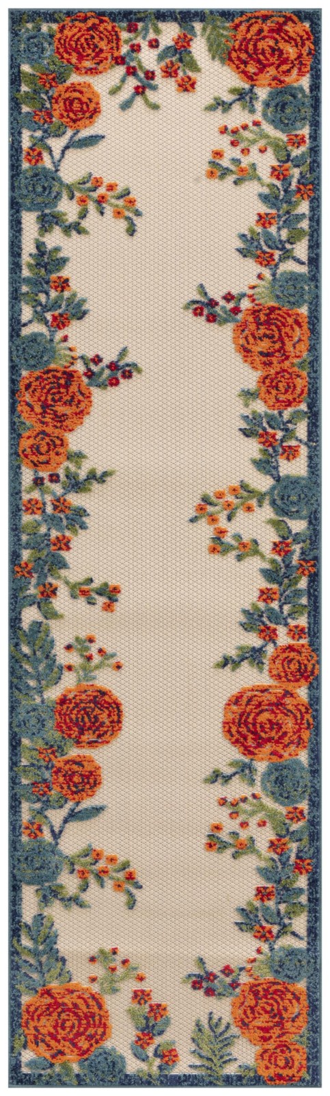 Home Aloha Ivory Multicolor 2’3″ x 8′ Area Rug – Easy Clean, Non Shedding, Be…