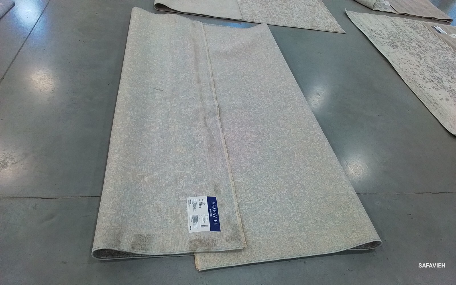 GREY / BEIGE 8′ X 10′ Back Stain Rug, Reduced Price 1172760411 WBS318G-8