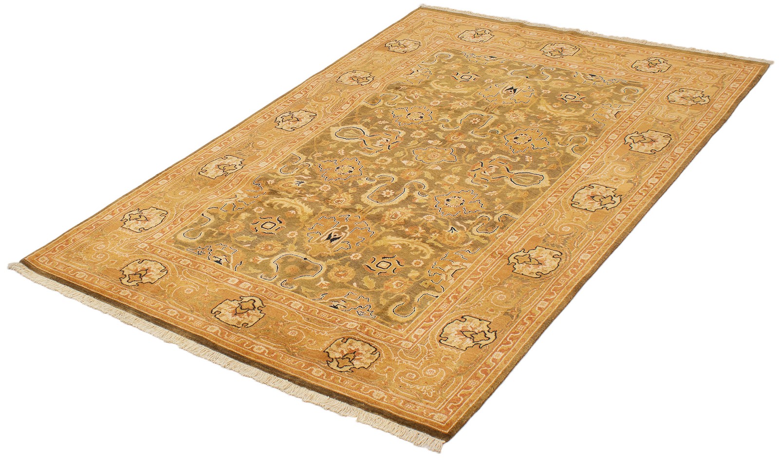 Traditional Hand Knotted Oriental Area Rug 6’1″ x 9’1″ Wool Carpet