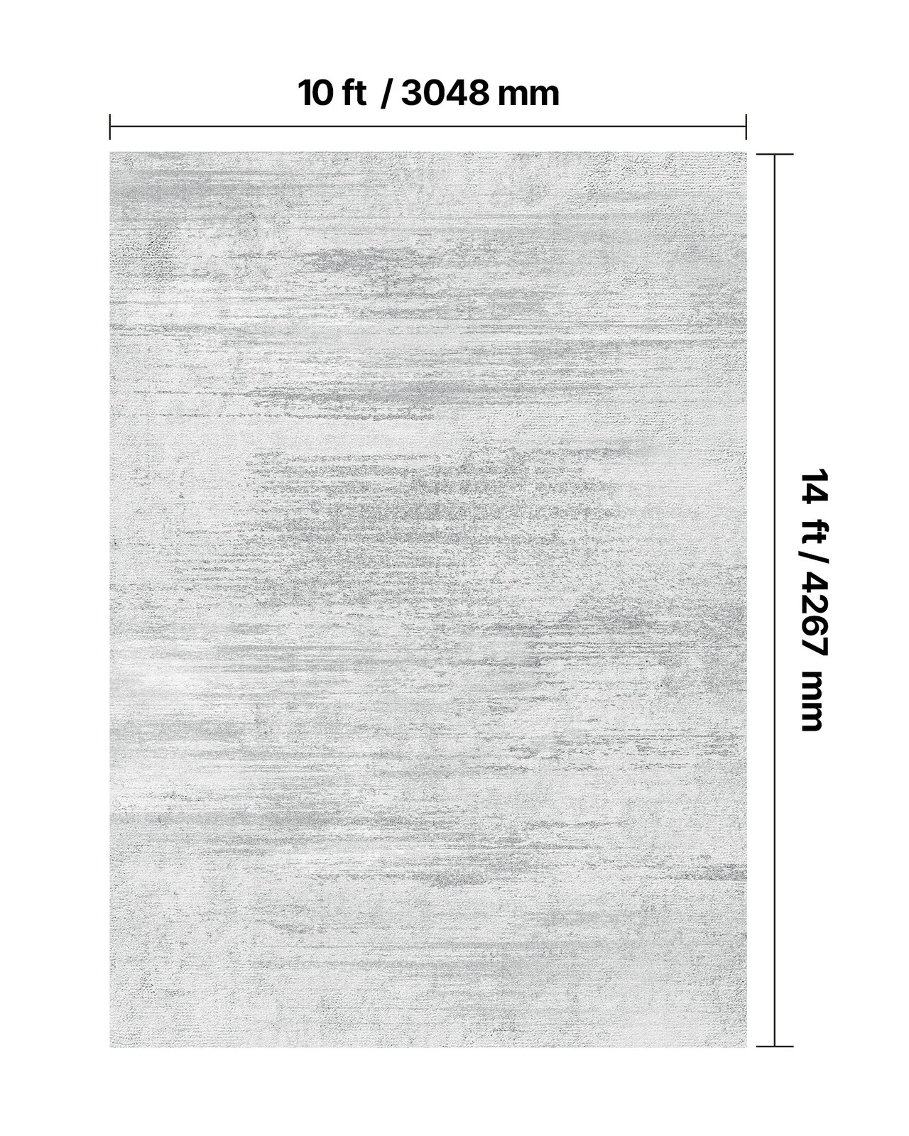 VEVOR Large Area Rug 10×14 ft Anti-Skid and Tear-Resistant Floor Mat Modern Gray