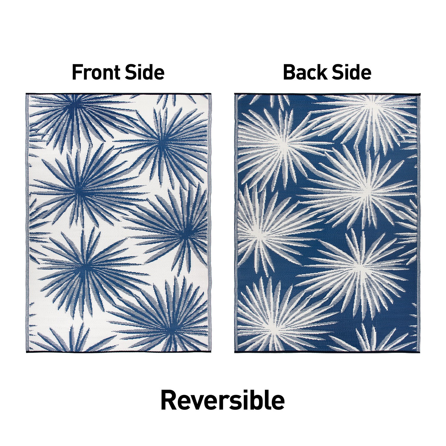 Rugshop Outdoor Rug 5×7 Floral Tropical Reversible Plastic Outdoor Patio Carpet
