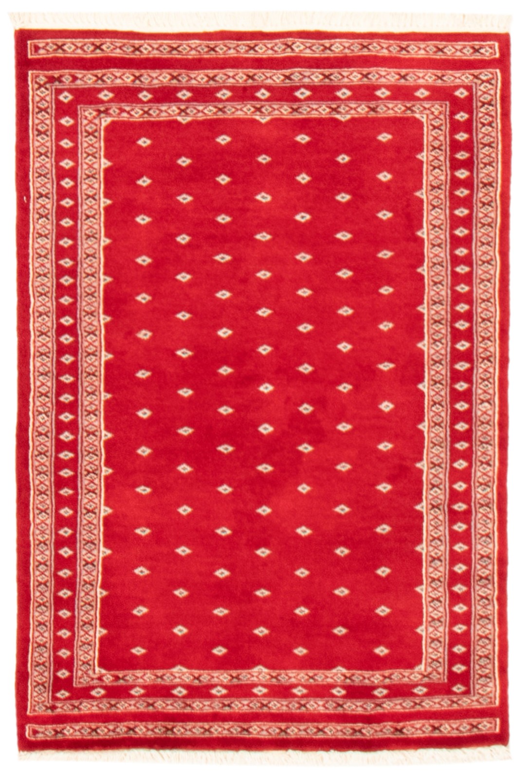 Traditional Dark Red Hand-knotted Area Rug 2’6″ x 3’9″ Oriental Wool Carpet