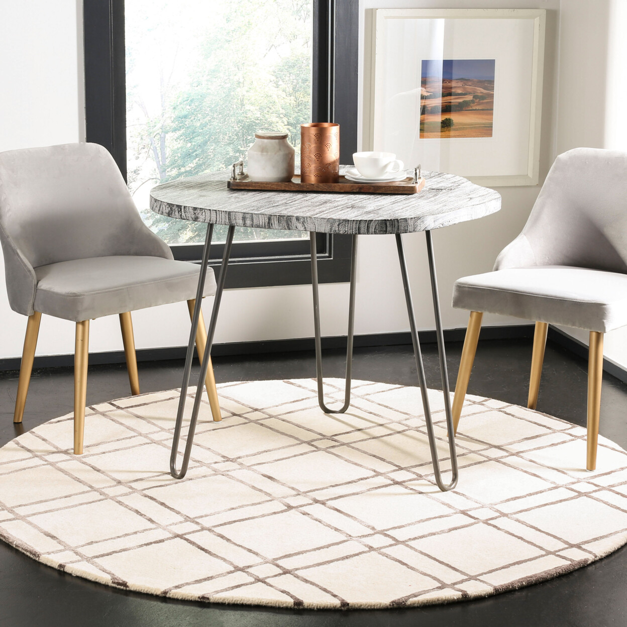 SAFAVIEH Himalaya HIM901H Handmade Ivory / Dark Grey Rug
