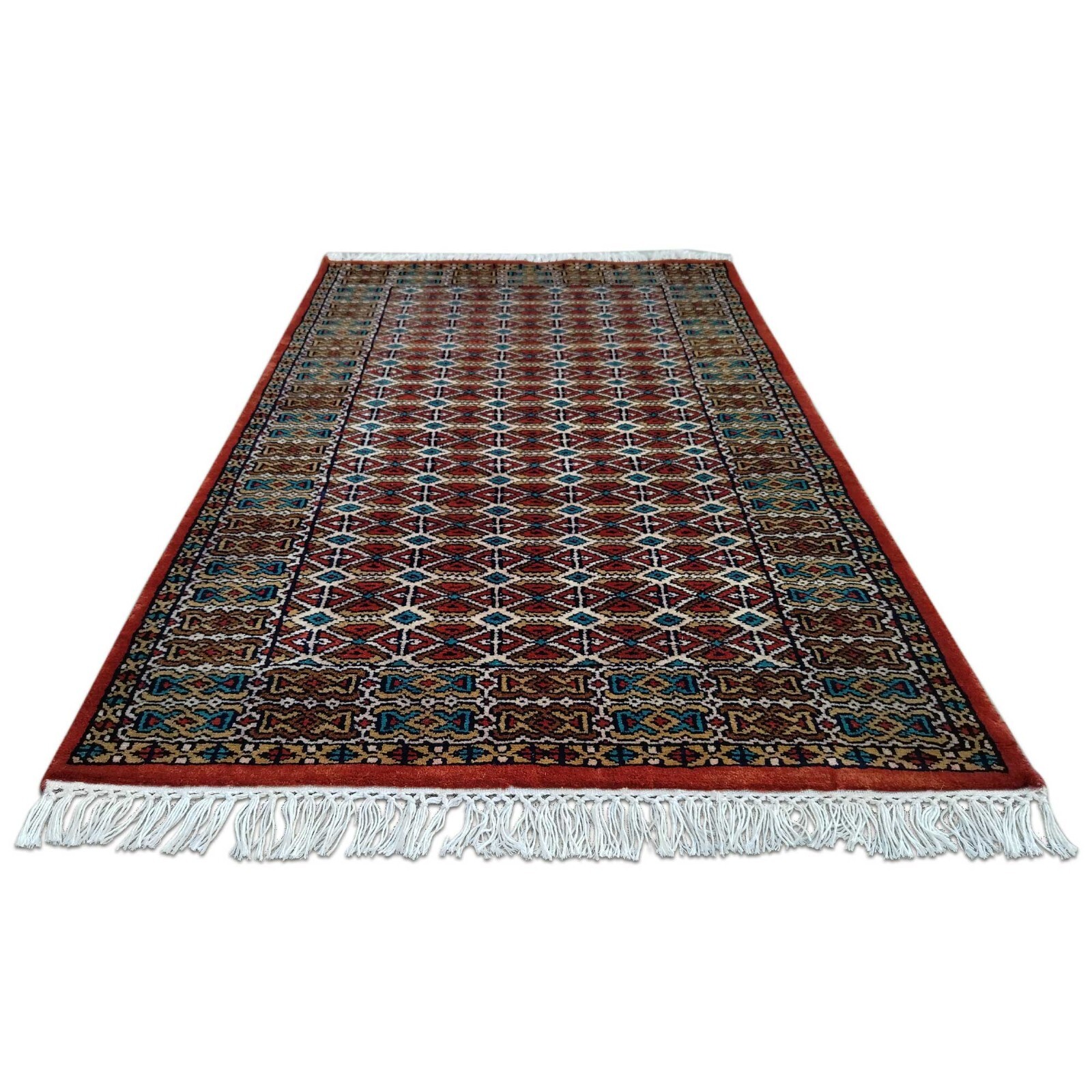 Handmade Hand Knotted Wool Small Multicolor Rug 2.5×4 feet Tribal