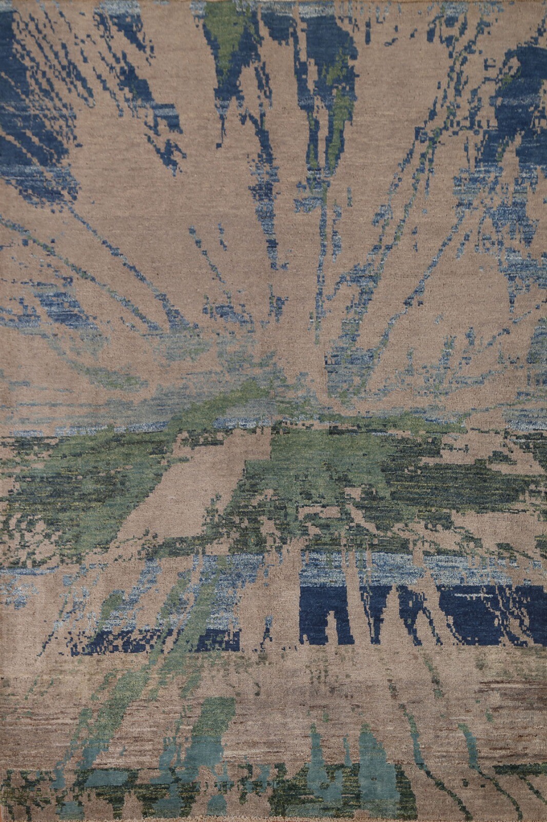 Abstract Gabbeh Kashkoli Contemporary Area Rug Hand-knotted Wool Carpet 5×6 ft