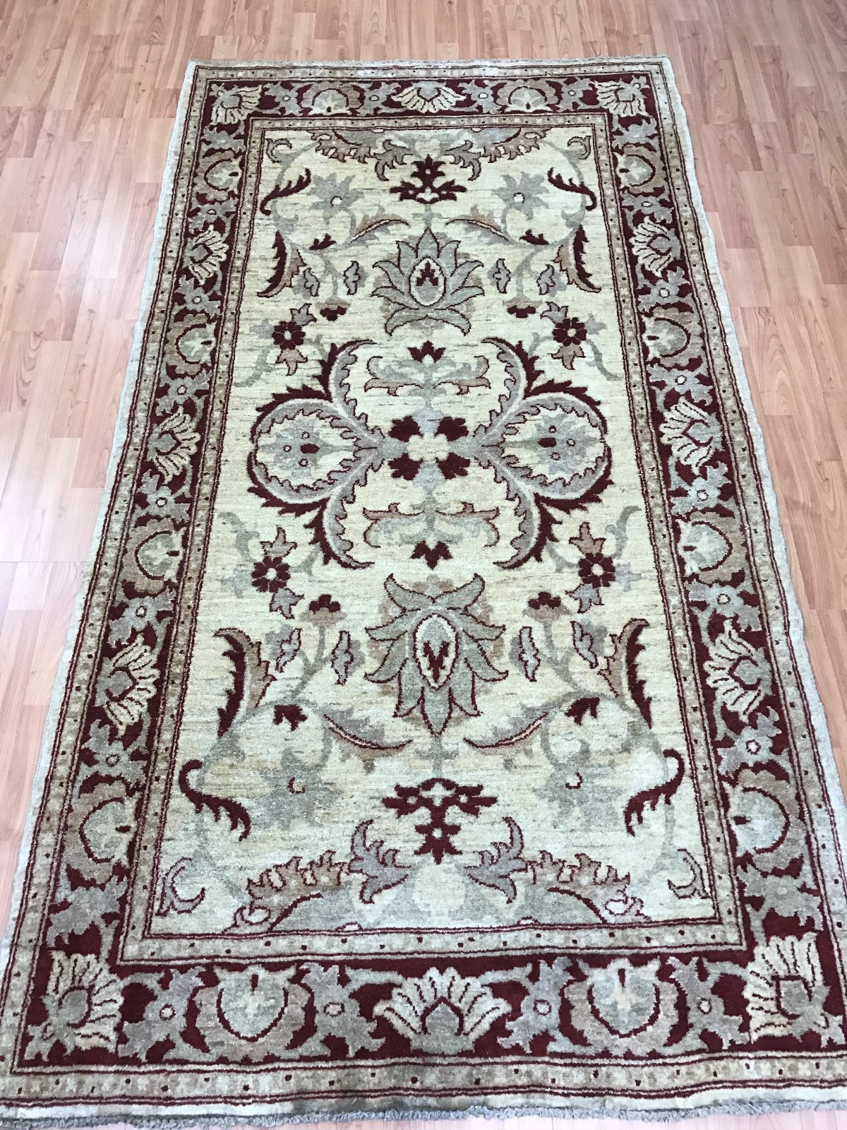 4′ x 7’4″ New Pakistani Peshawar Oriental Rug – Hand Made – 100% Wool – Veg Dye