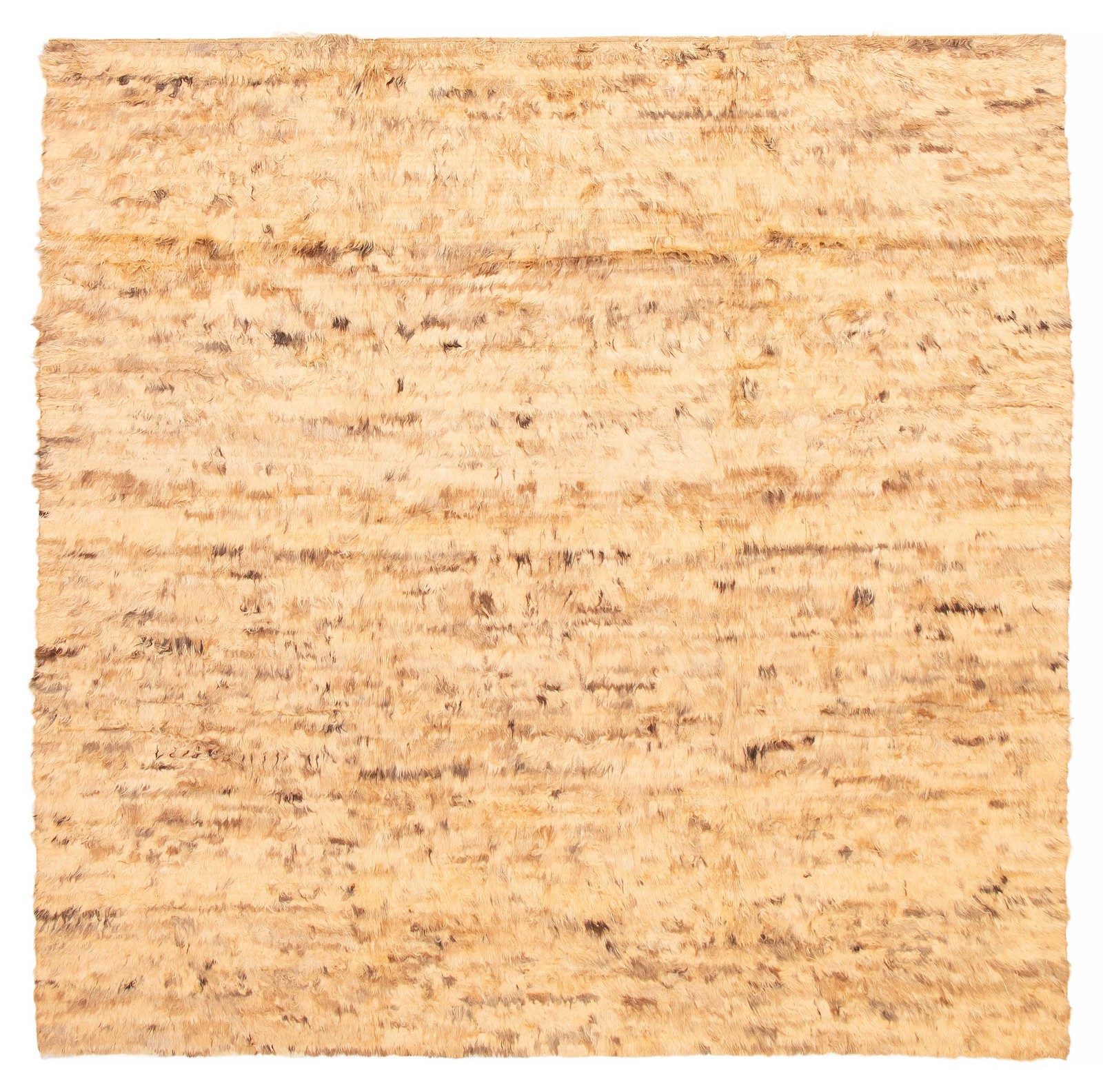 Traditional Beige, Tan Hand-knotted Oriental Carpet 9’10” x 9’6″ Wool Area Rug