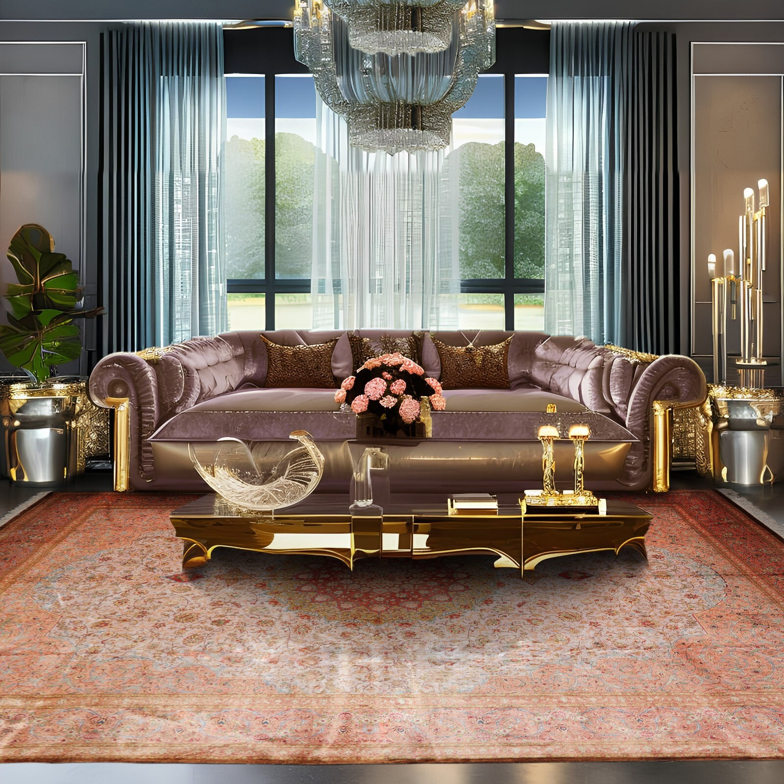 Authentic Kumm 500 KPSI Hand Knotted Area Rug 100% Silk on Silk 9’6″x 13′