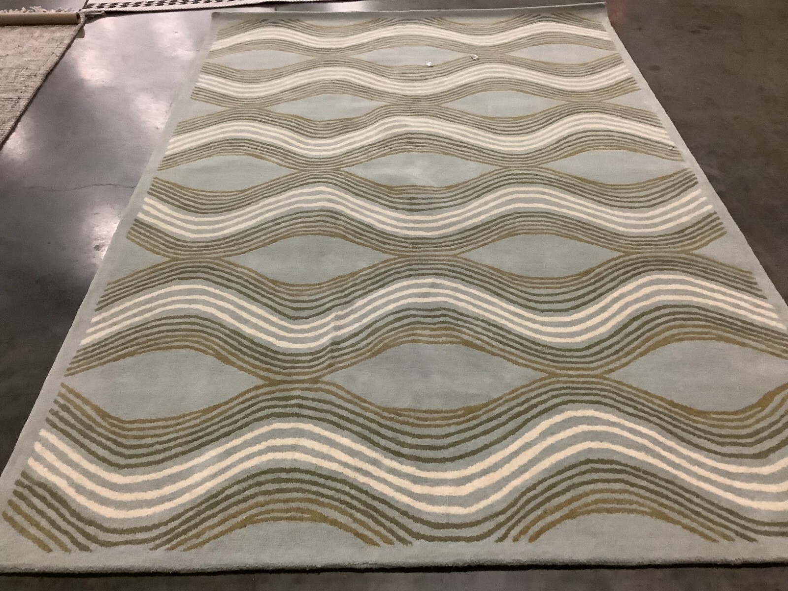 BLUE / MULTI 6′ X 9′ Back Stain Rug, Reduced Price 1172667534 WYD318A-6